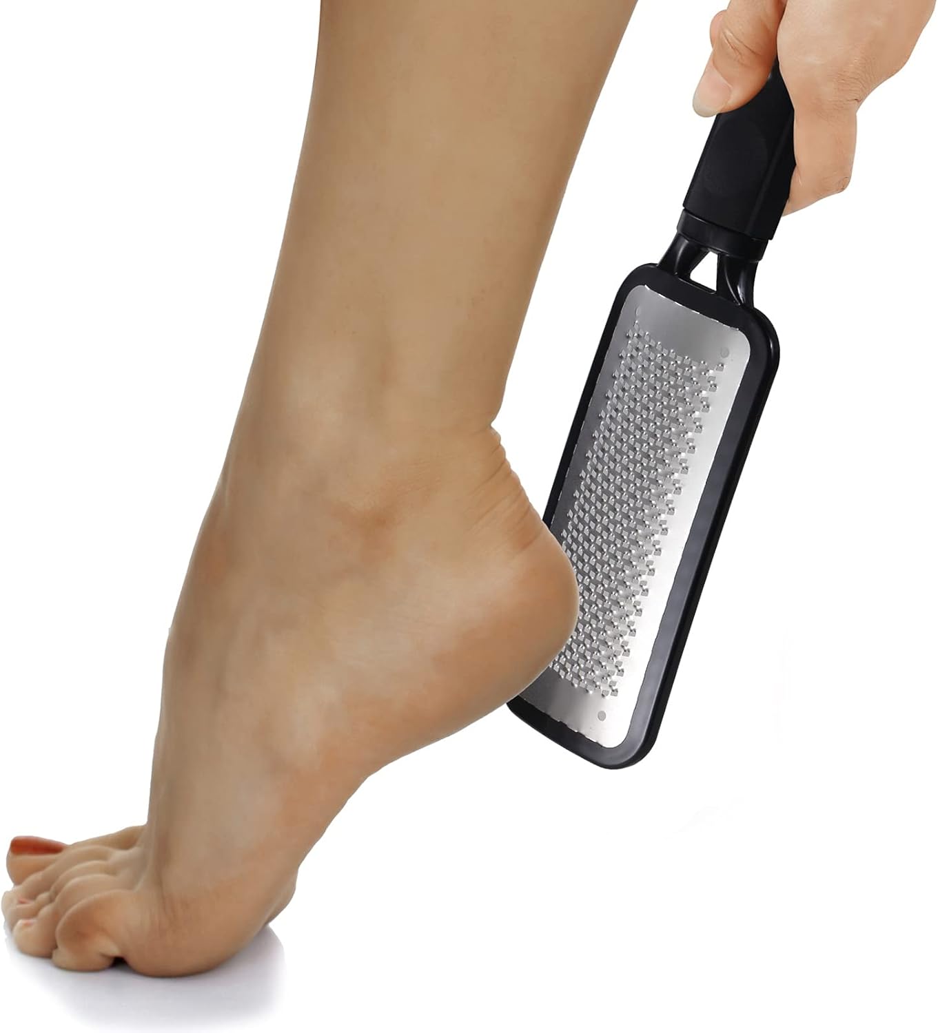 Comparison of foot before and after using foot file
