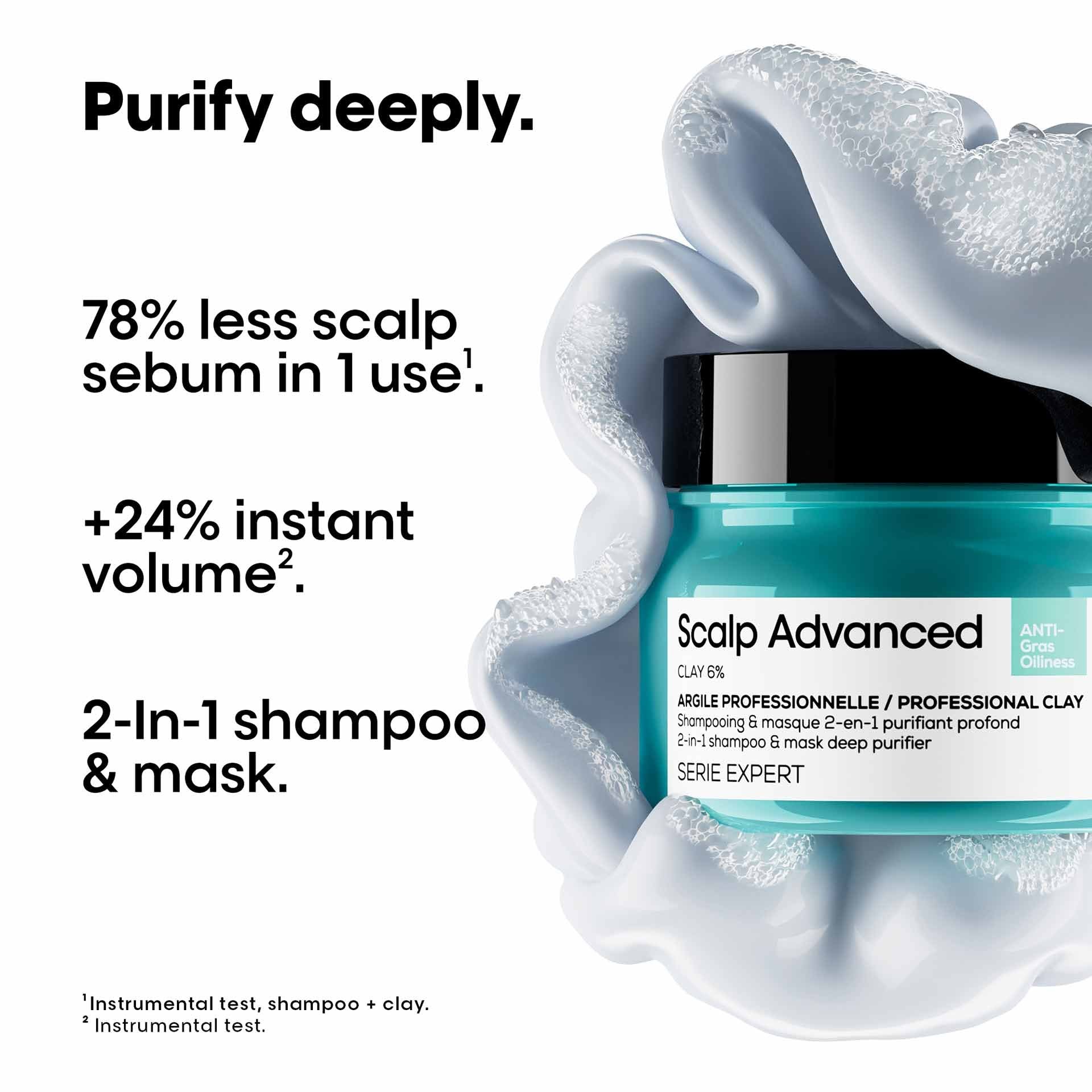 Deep purifier mask for oily scalp