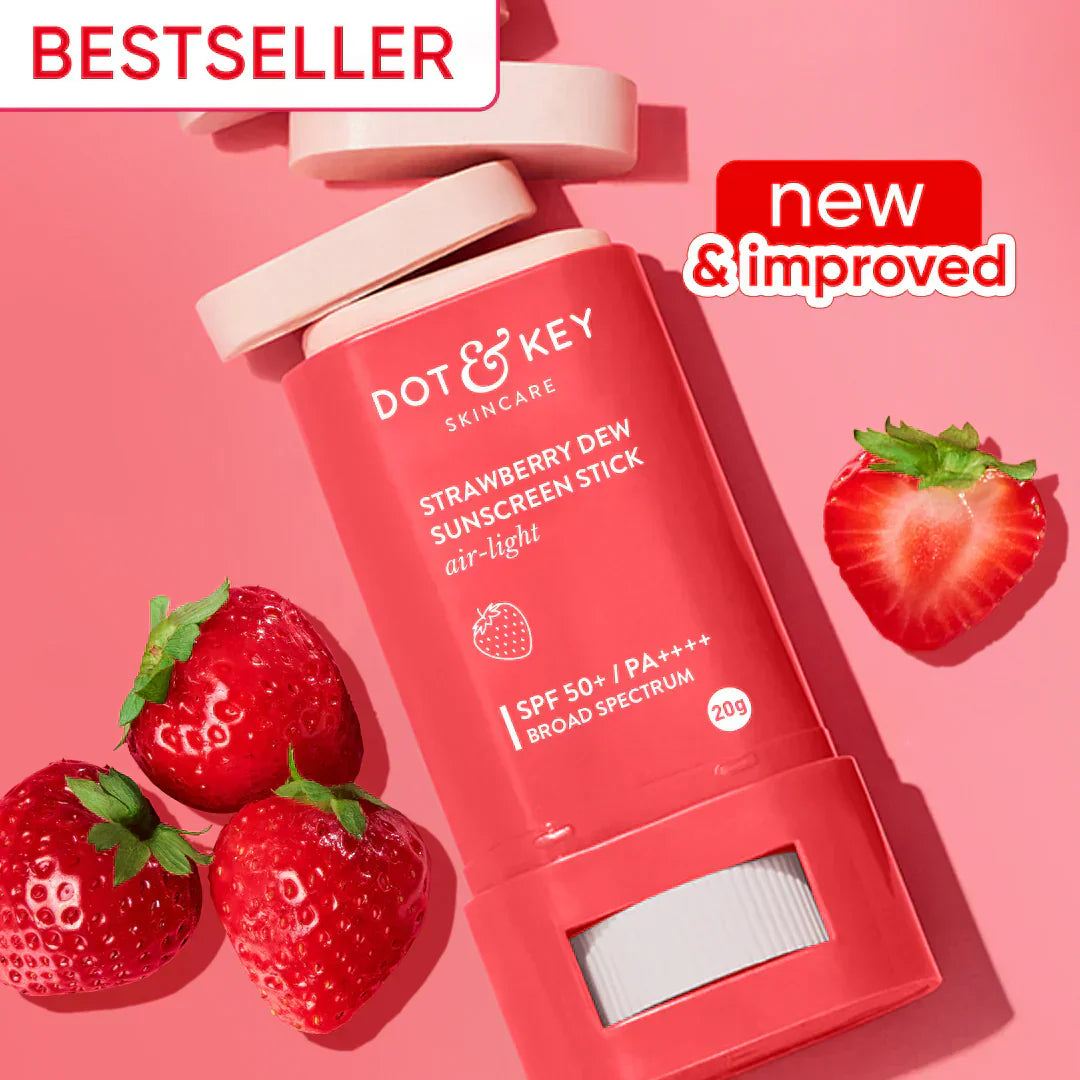 Dot & Key Strawberry Dew Sunscreen Stick, SPF50+, 20g - Indicrest