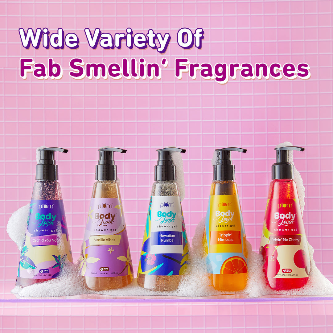 Plum Everythin' Plum Shower Gel by Plum BodyLovin' | SLS-Free | Hydrating Formula | Peppy Fruity Fragrance | Aloe-Infused Body Wash, 240ml