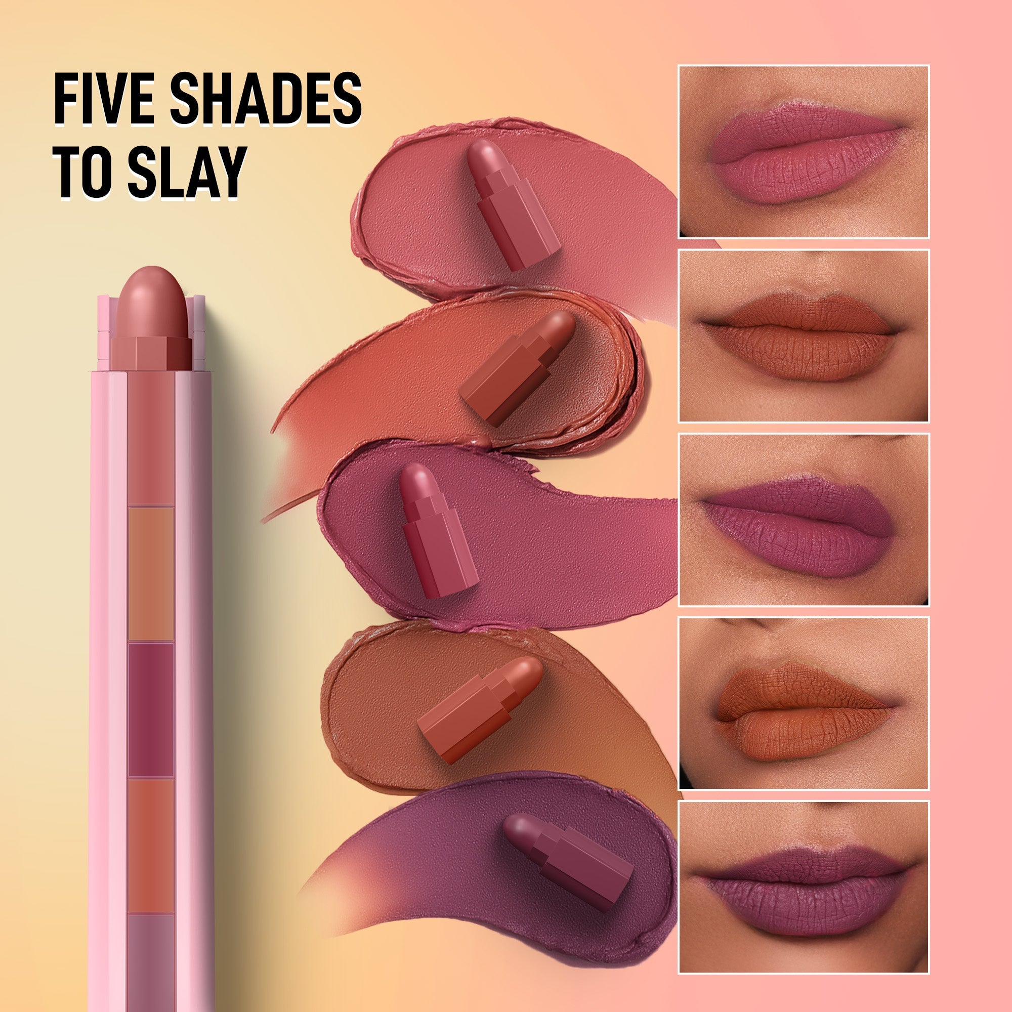 RENEE Everyday Fab 5-Nude 5-in-1 Matte Lipstick Buy at Indicrest Image 6