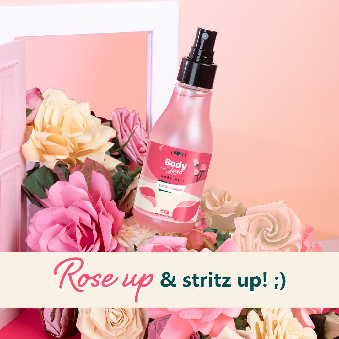 Plum Feelin' So Rose Body Mist by Plum BodyLovin' | Long Lasting | Travel-Friendly | Musky Rose Fragrance | Perfume Body Spray, 150ml Buy at Indicrest Image 4