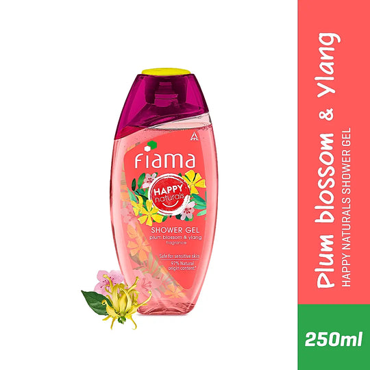 Fiama Happy Naturals Shower Gel, Plum Blossom, 250ml - Indicrest Buy at Indicrest