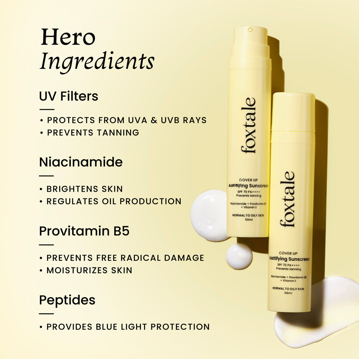 Foxtale SPF 70 Matte Finish Sunscreen Provides UV Protection and Brightens Skin, 50ml3