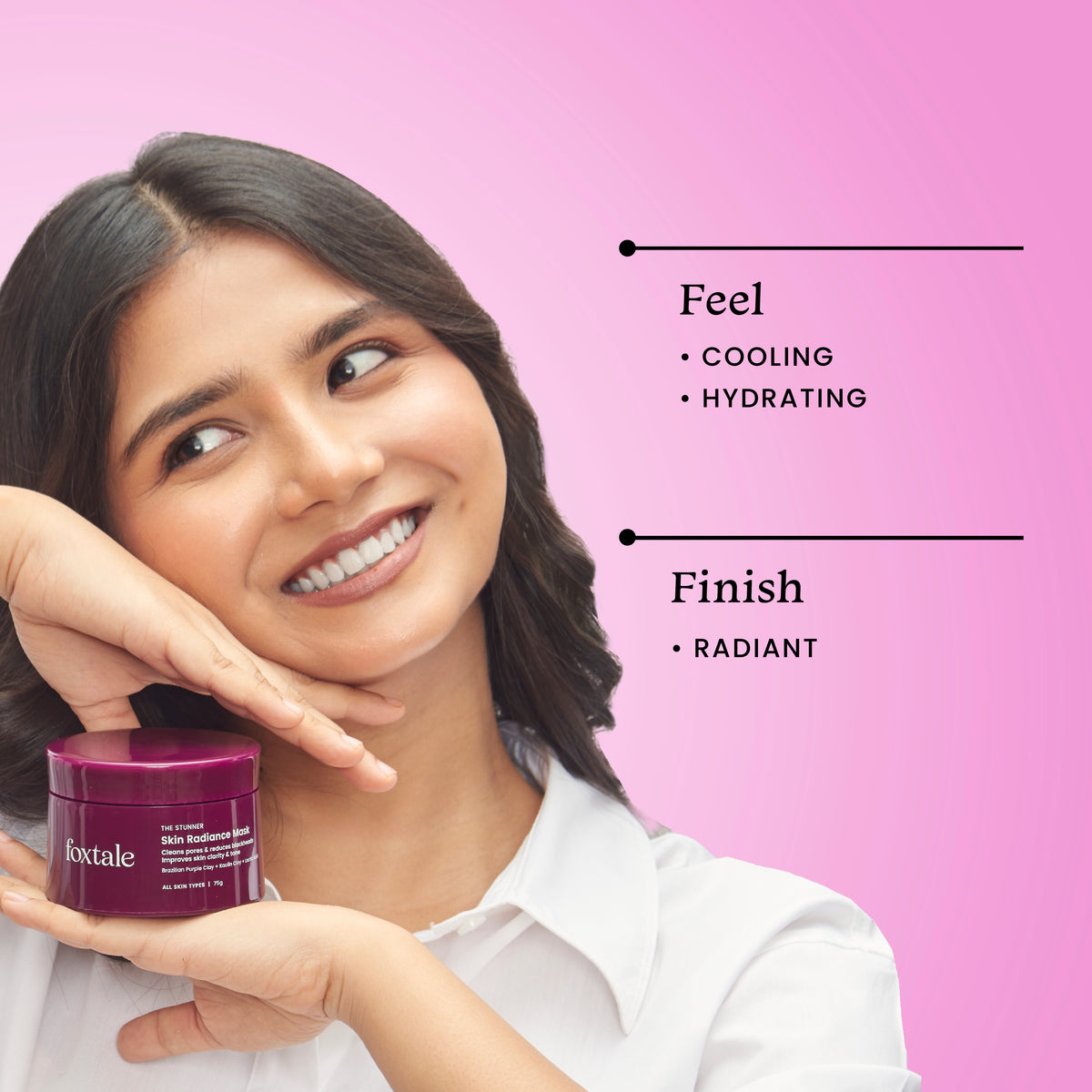 Foxtale Skin Radiance Mask Removes Tan + Removes Blackheads + Brightens Skin, 75ml5