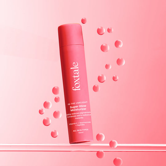 Foxtale Super Glow Moisturizer With Vitamin C, Niacinamide, & Peptides for a Long-lasting Glow, 50ml Buy at Indicrest