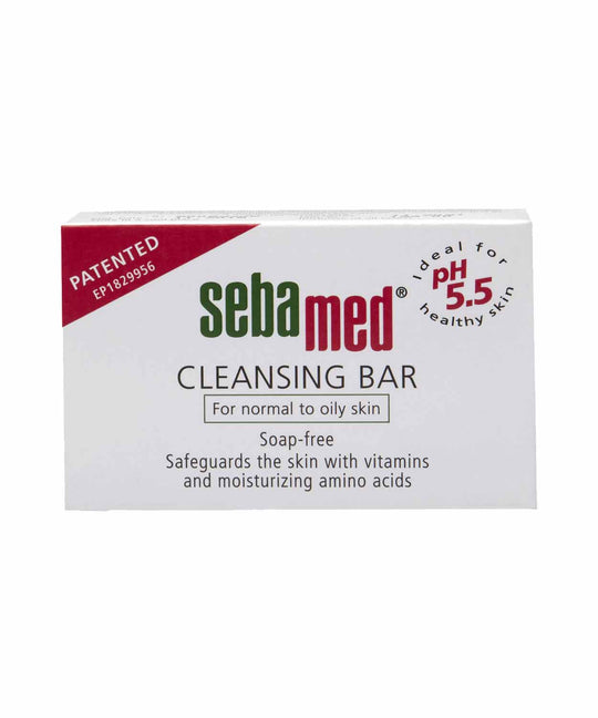 Front view of Sebamed Cleansing Bar 100g in packaging Buy at Indicrest