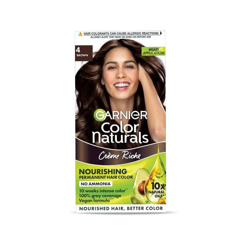 Garnier Color Naturals Shade 4 Brown Hair Colour Front Pack Buy at Indicrest