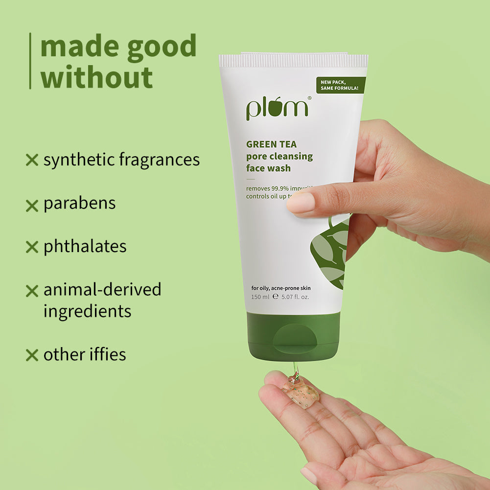 Plum Green Tea Pore Cleansing Face Wash for Acne | Controls Oil Upto 2-Hrs | Reduces Acne In 7 Days, 150ml Buy at Indicrest Image 10