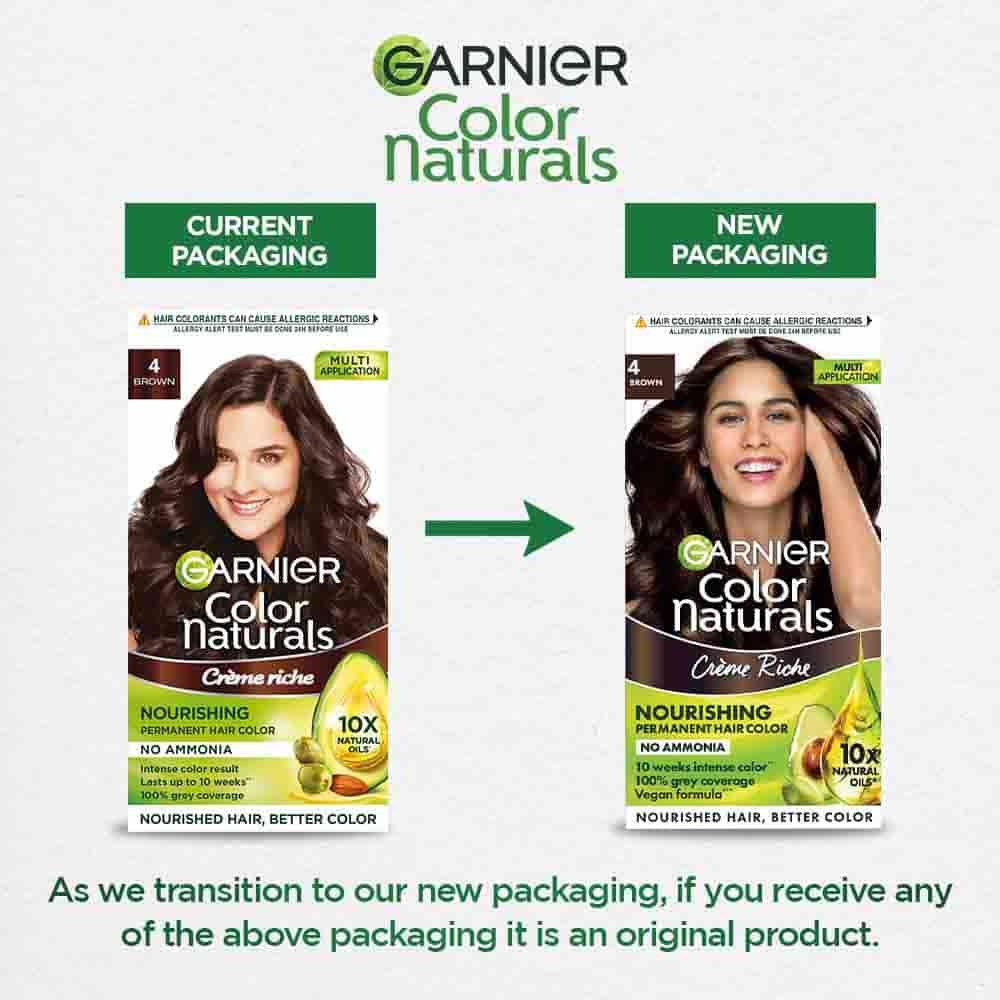 Garnier Brown Hair Colour Cream and Developer Tubes