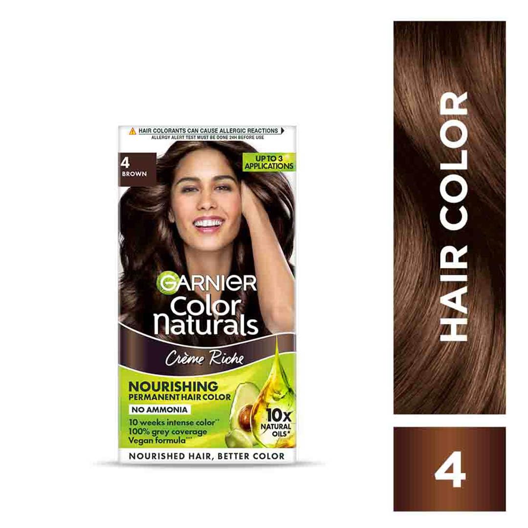 Garnier Color Naturals Shade 400 Brown Hair Color 65g front pack