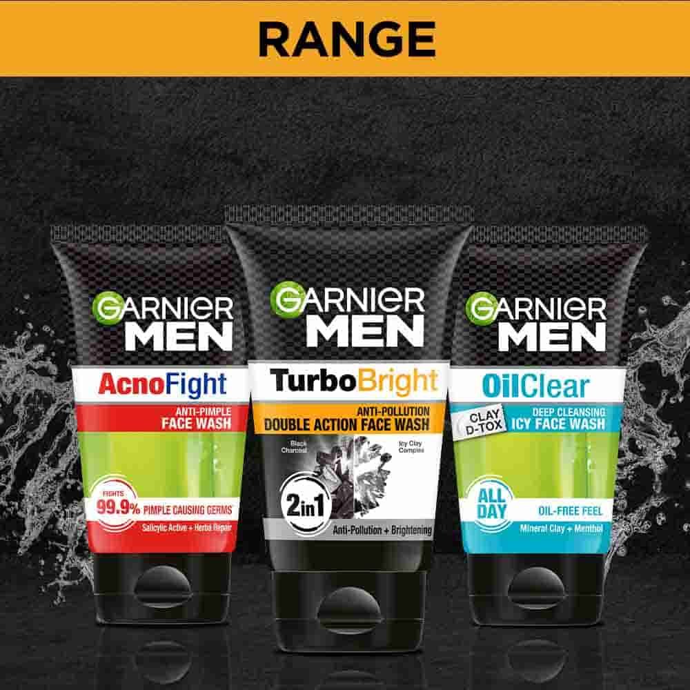 Garnier Turbo Bright Face Wash Tube Back Label