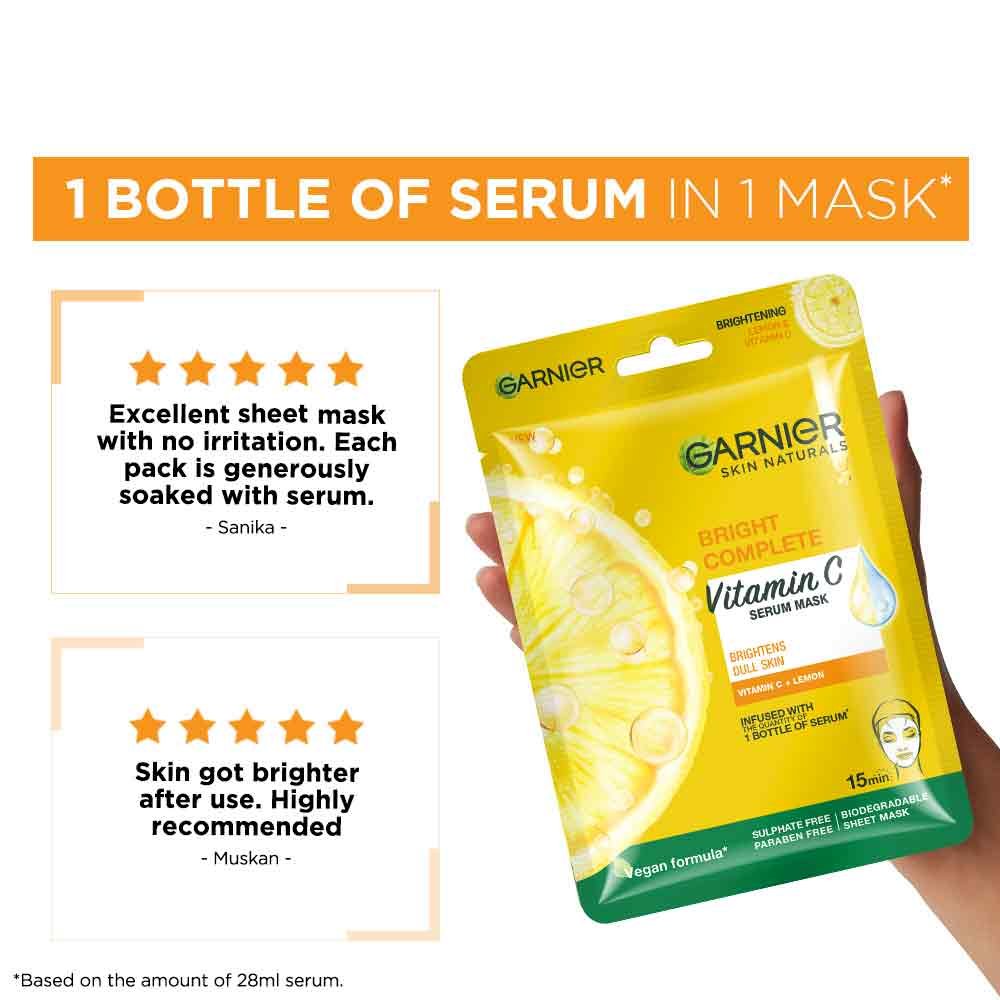 Garnier single-use serum mask for hydration