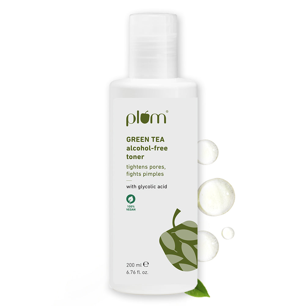 Plum Green Tea Alcohol-Free, Pore Tightening Face Toner | Tightens Pores | Non-Comedogenic | Dermat-Tested, 200ml