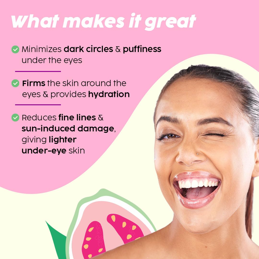 Plix Guava Under Eye Gel for Reducing Dark Circles With 3% Niacinamide, 15g