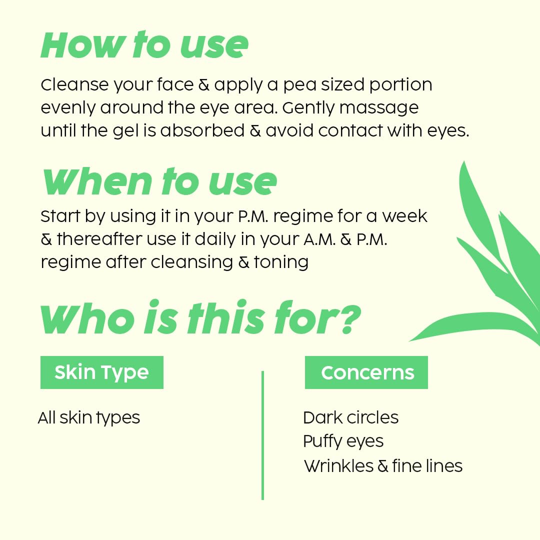 Plix Guava Under Eye Gel for Reducing Dark Circles With 3% Niacinamide, 15g