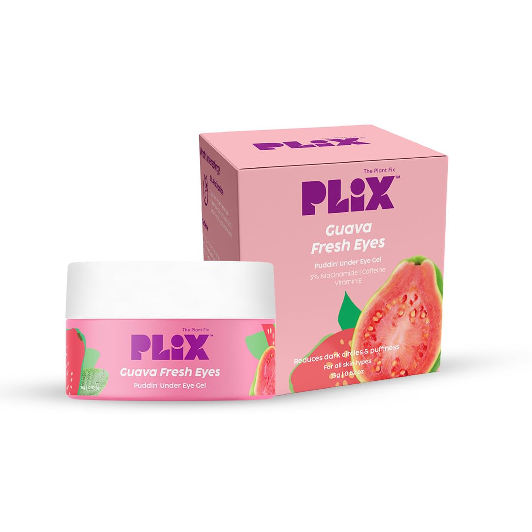 Plix Guava Under Eye Gel for Reducing Dark Circles With 3% Niacinamide, 15g