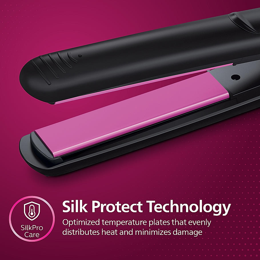 Philips Selfie Hair Straightener- I Minimized Heat Damage with SilkPro Care I Ceramic Coated Plates I HP8302/06