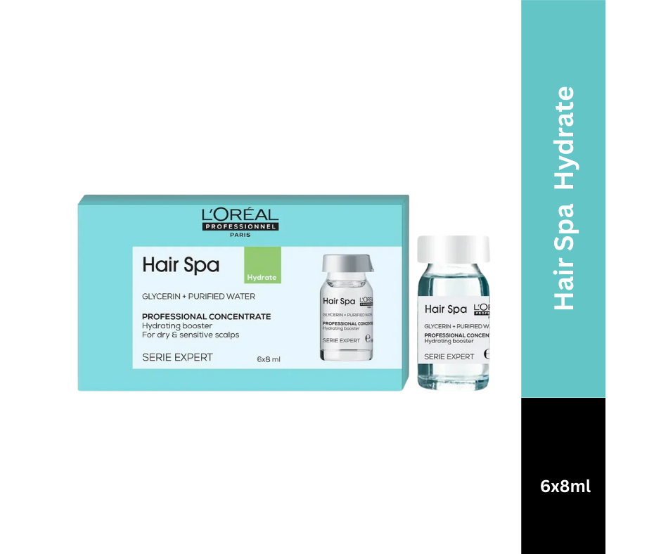 L'Oreal Professionnel Paris Hair Spa Nourish Creambath, 490g and L'Oreal Professionnel Hair Spa Hydrating Concentrate, 6x8ml – Combo