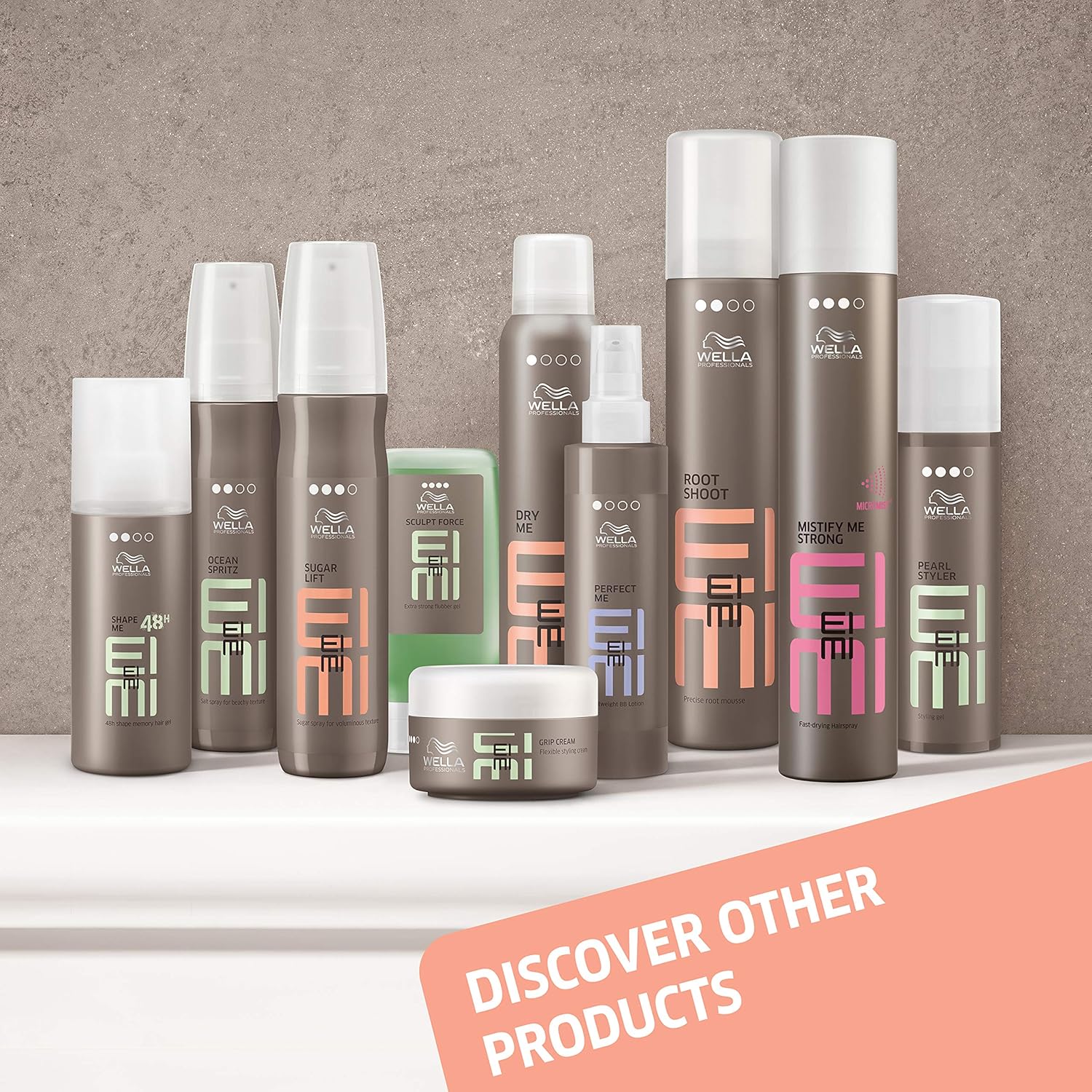 Hair styled with Wella EIMI Sugar Lift Volume Spray showing volume