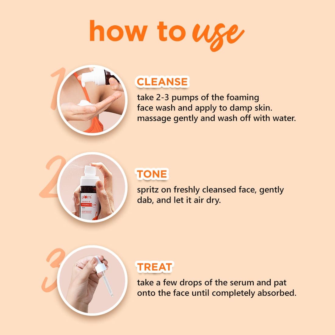 Vitamin C Glow Like A Pro Combo | Foaming Face Wash, Toner, Serum | Fights Hyperpigmentation | Improves Uneven Skin Tone | 100% Vegan | All Skin Types