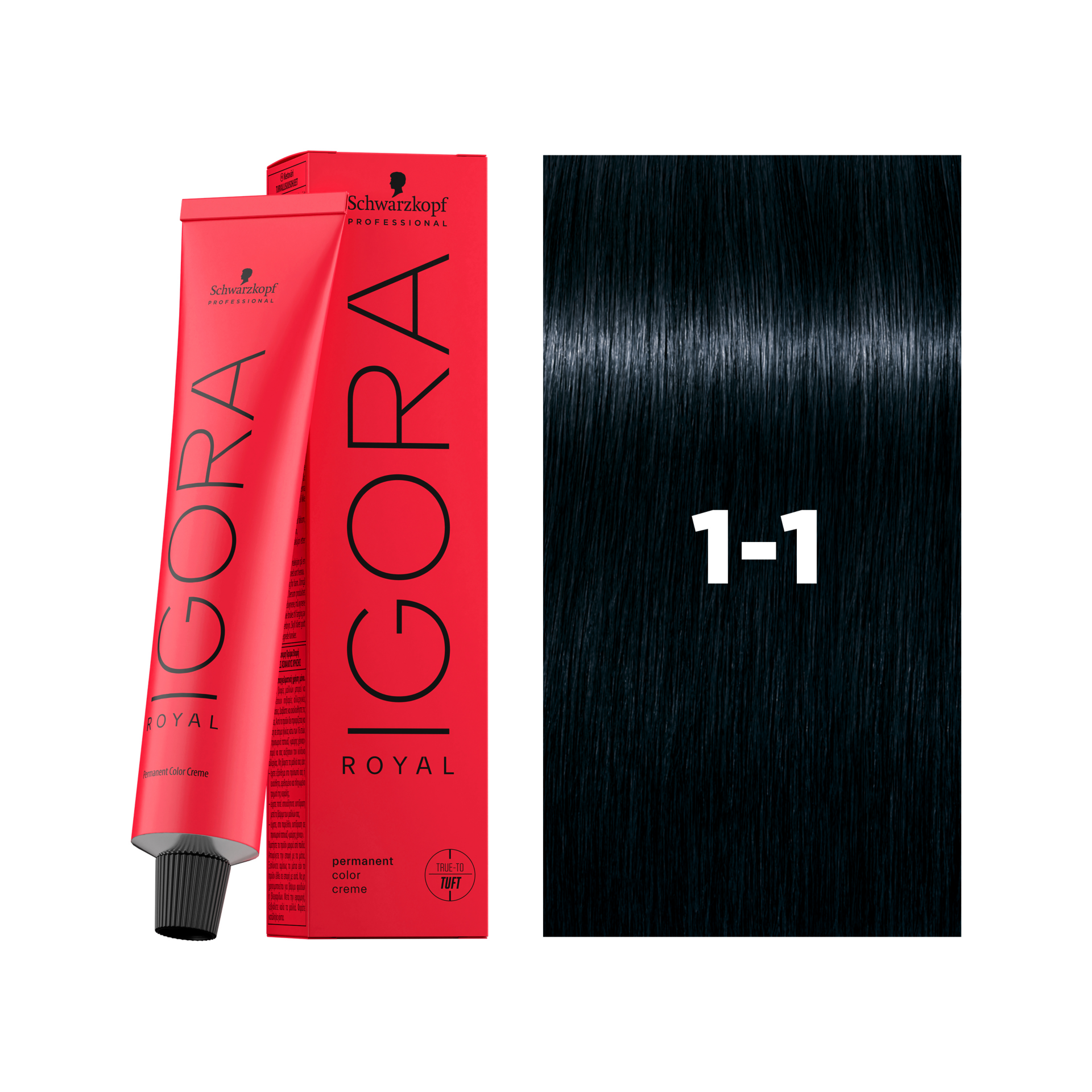 Schwarzkopf Professional Igora Royal 1-1 Black Cendré, 60ml