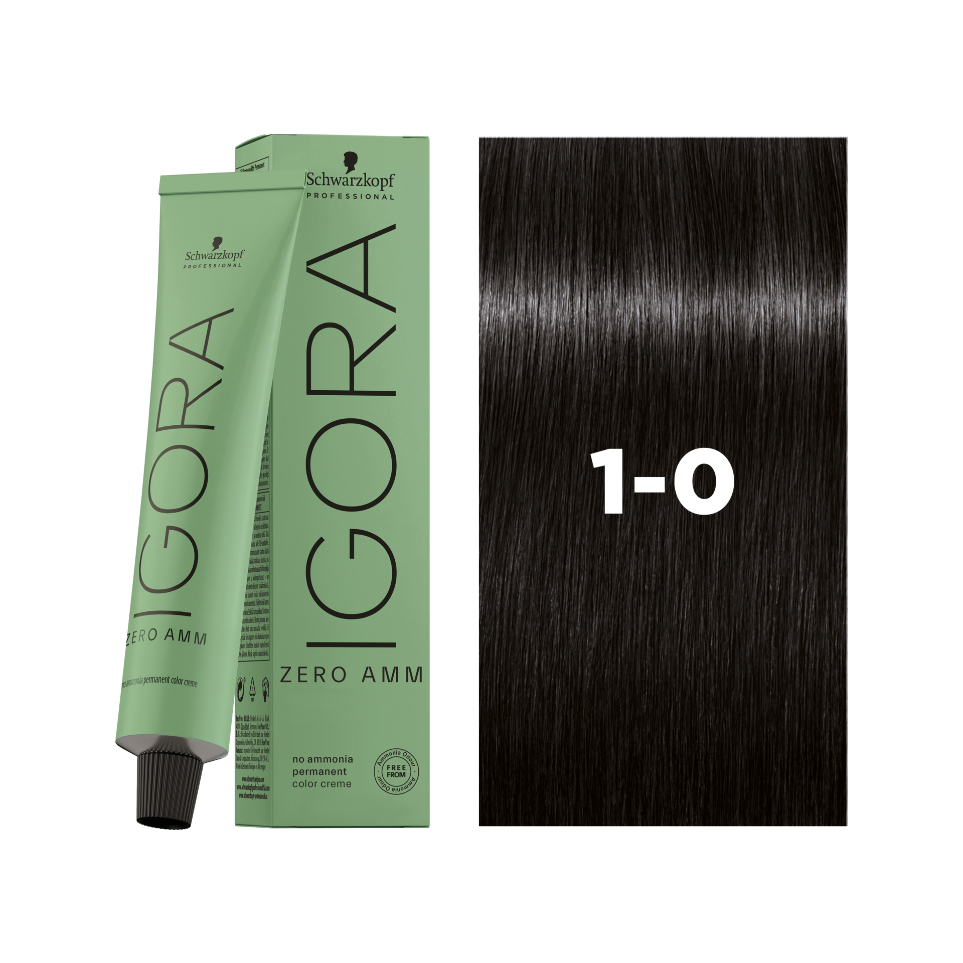 Schwarzkopf Professional Igora Zero AMM 1-0 Black Natural, 60ml