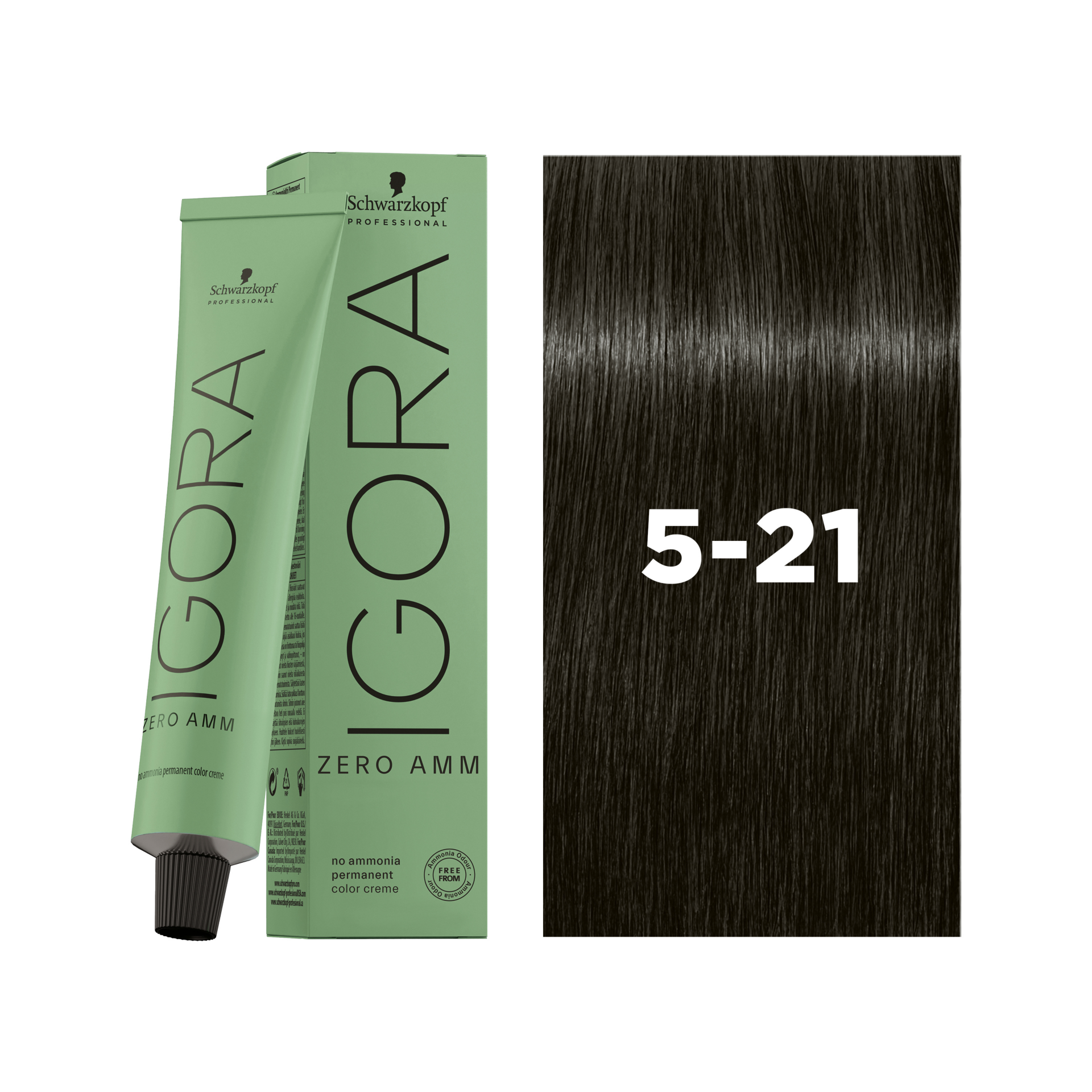 Schwarzkopf Professional Igora Zero AMM 5-21 Light Brown Ash Cendré, 60ml