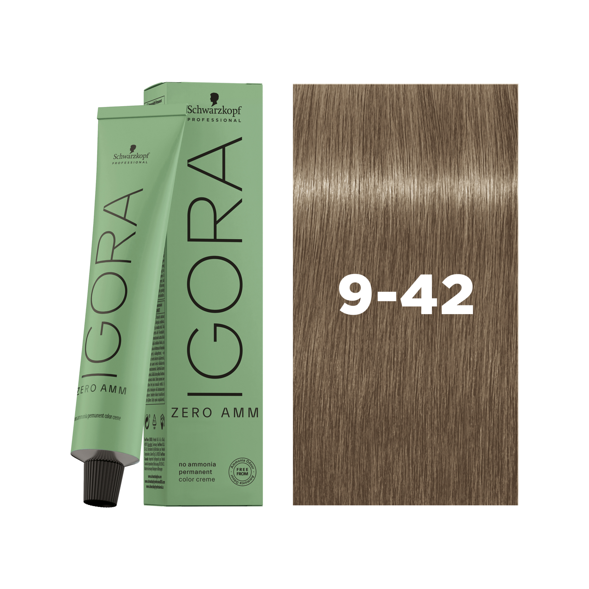 Schwarzkopf Professional Igora Zero AMM 9-42 Extra Light Blonde Beige Ash, 60ml