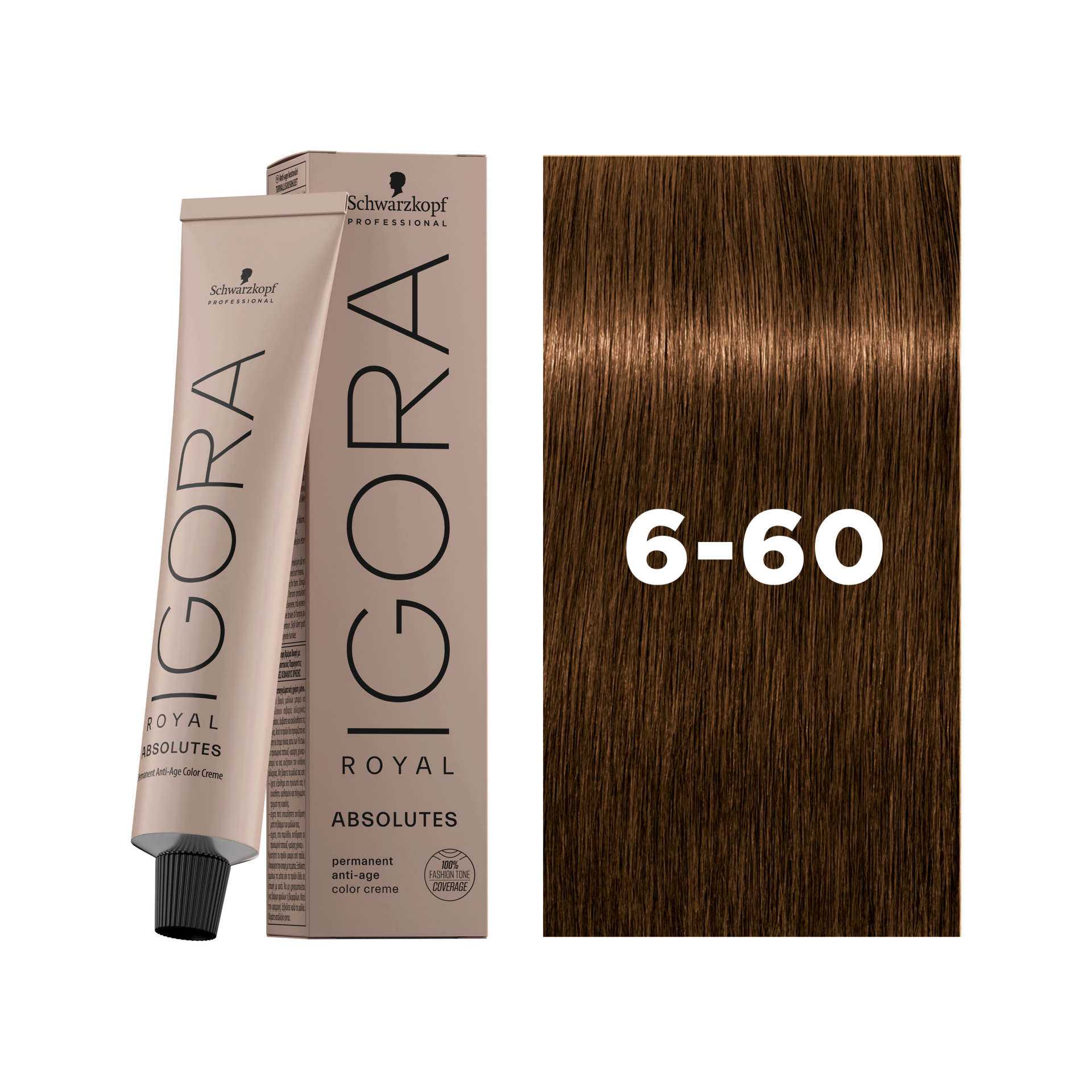 Schwarzkopf Professional Igora Royal Absolutes 6-60 Dark Blonde Chocolate Natural, 60ml