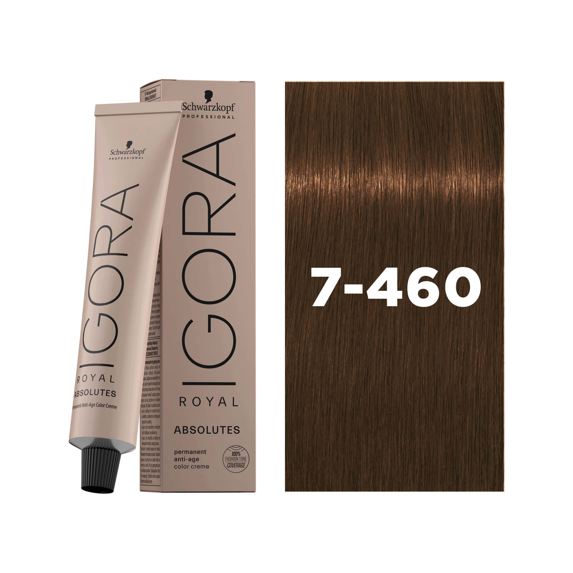 Schwarzkopf Professional Igora Royal Absolutes 7-460 Medium Blonde Beige Chocolate Natural, 60ml