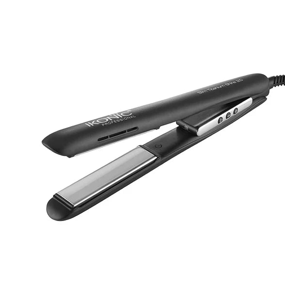 Ikonic Hair Straightener - Slim Titanium Shine Black & Silver
