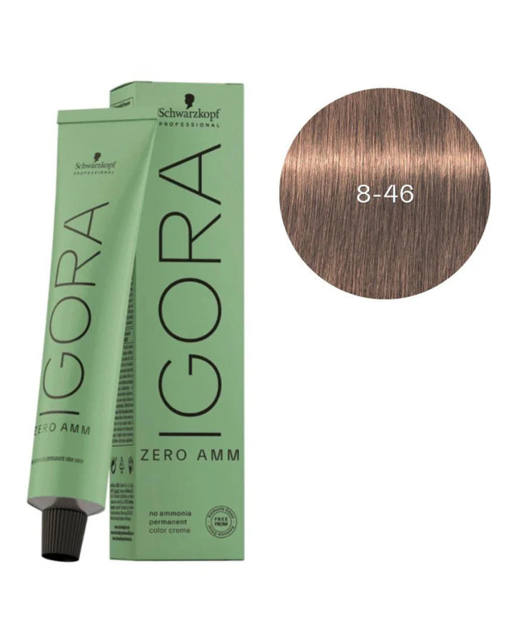 Indicrest Schwarzkopf Igora Zero AMM 8-46 Light Blonde tube