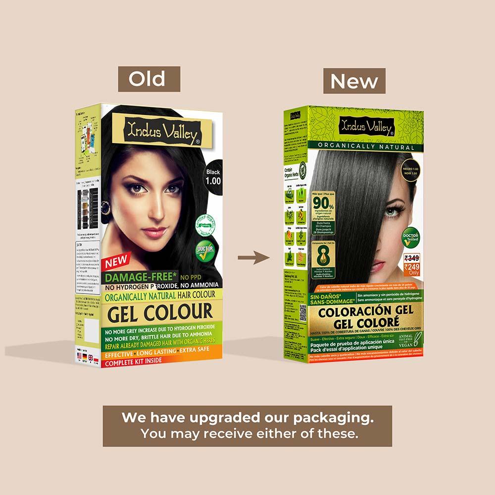 Indus Valley Plant Based Gel Hair Colour Black Old and New 220ml