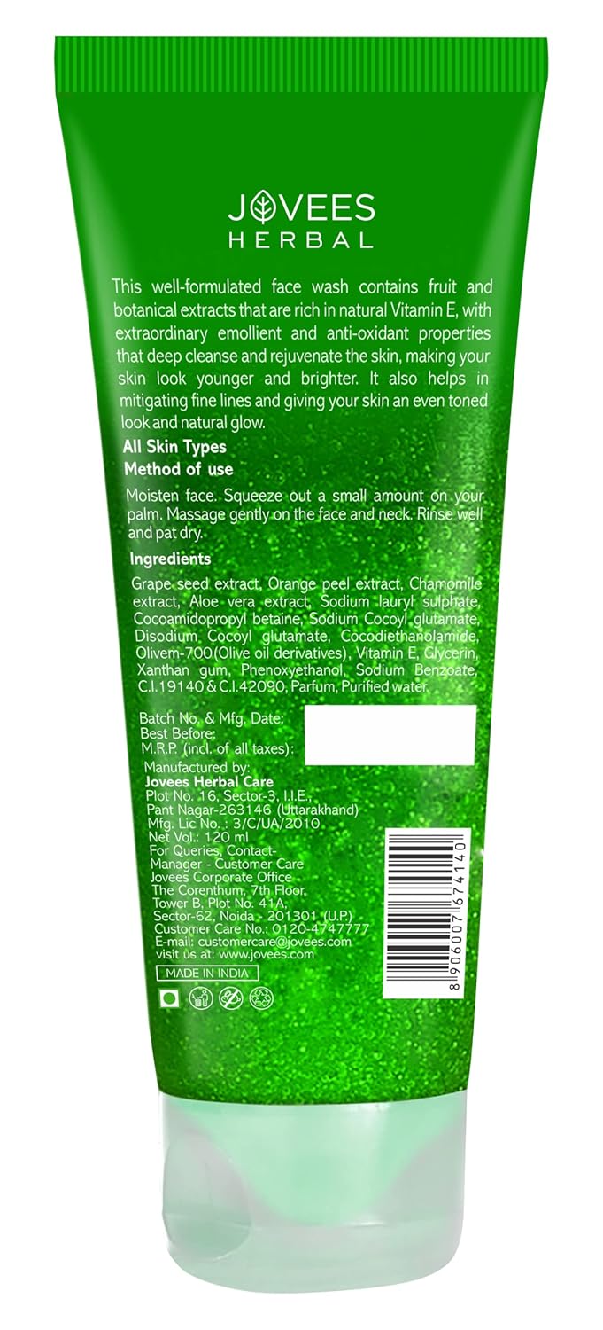 Jovees Grape Face Wash, 120ml Buy at Indicrest image 1