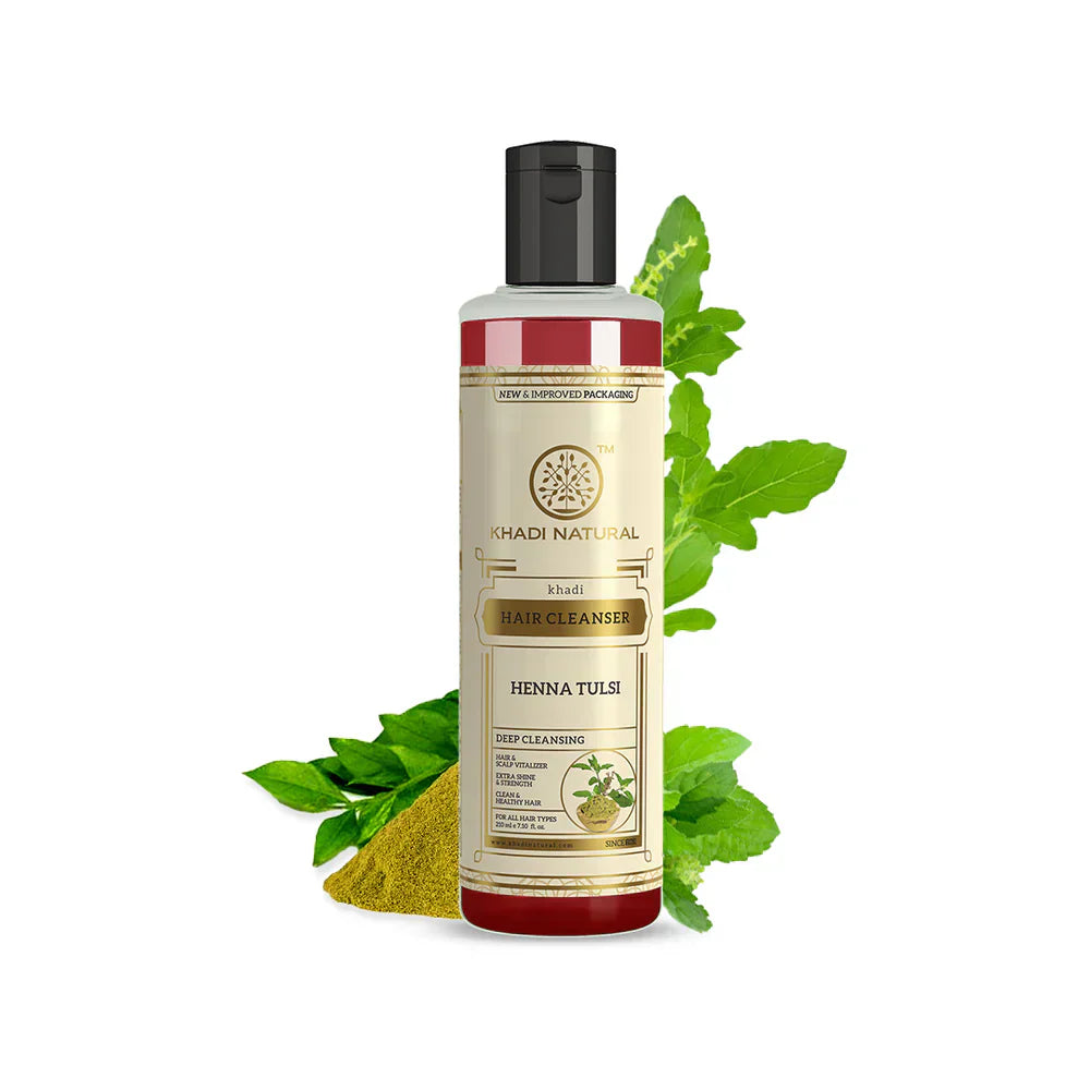Khadi Henna Tulsi Hair Cleanser 210ml - Indicrest