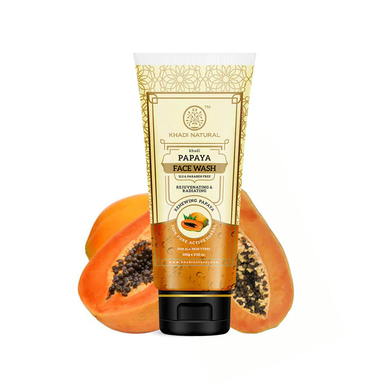 Khadi Papaya Face Wash Tub 100g - Indicrest Buy at Indicrest