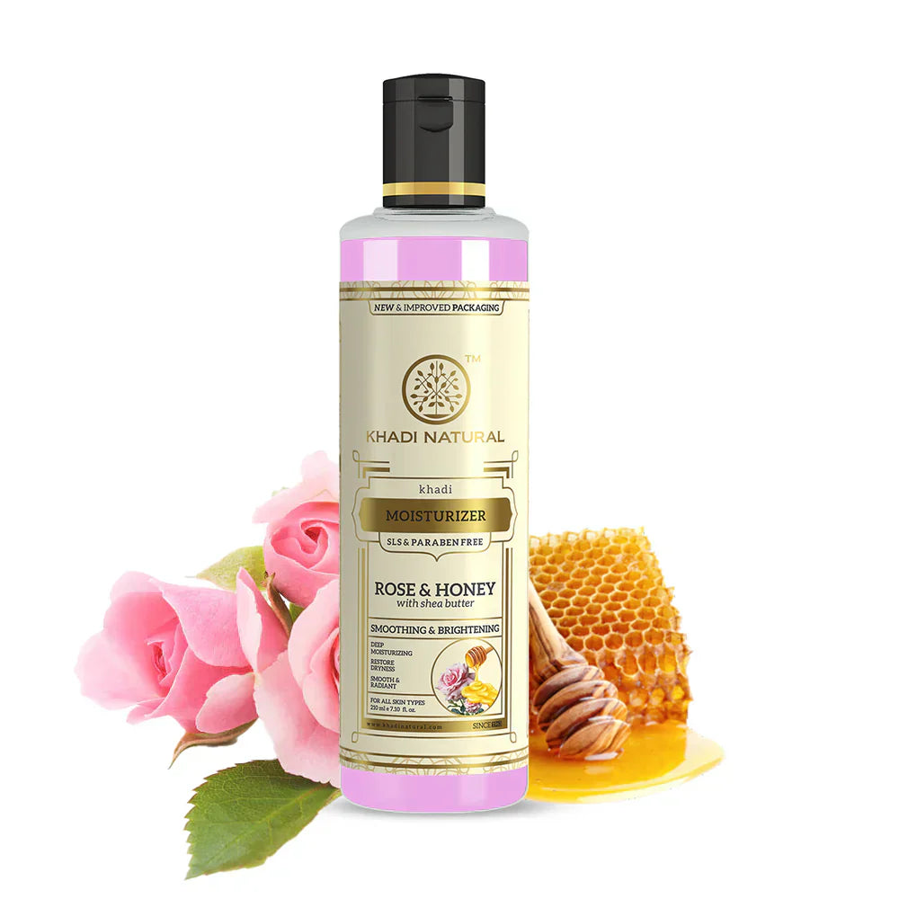 Khadi Rose & Honey Moisturizer 210ml - Indicrest