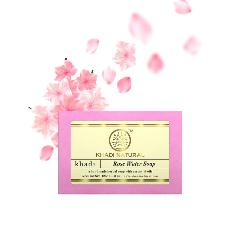 Khadi Rose Water Soap 125g - Indicrest
