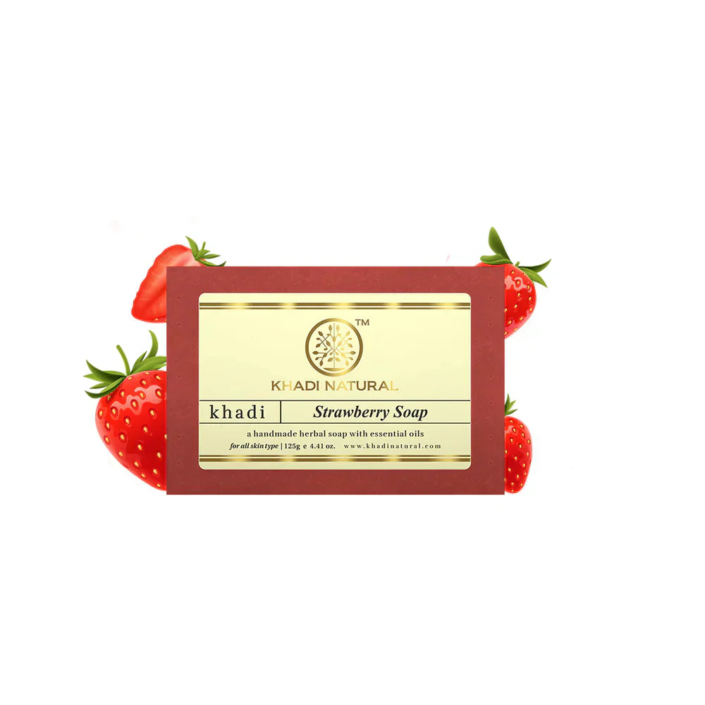 Khadi Strawberry Soap 125g - Indicrest