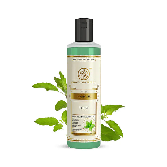 Khadi Tulsi Hair Oil 210ml - Indicrest Buy at Indicrest