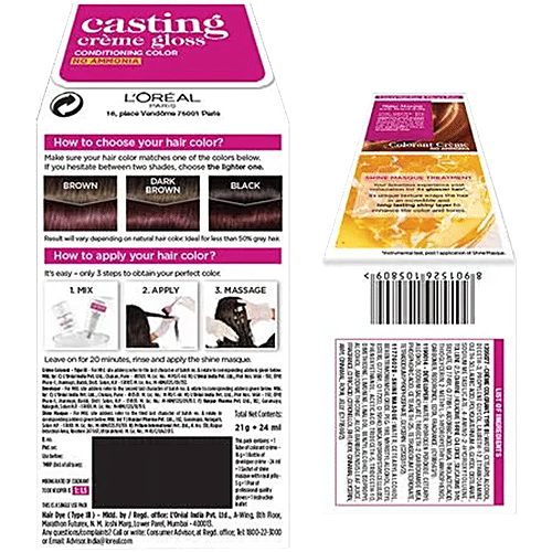 L'Oreal  Paris Casting Crème Gloss - Small Pack, 45g - 316 Burgundy3
