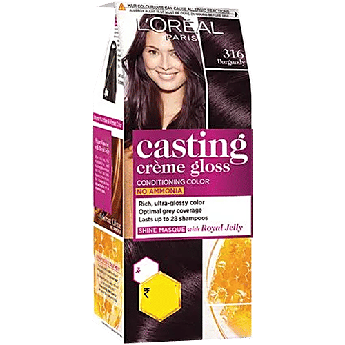L'Oreal  Paris Casting Crème Gloss - Small Pack, 45g - 316 Burgundy Buy at Indicrest