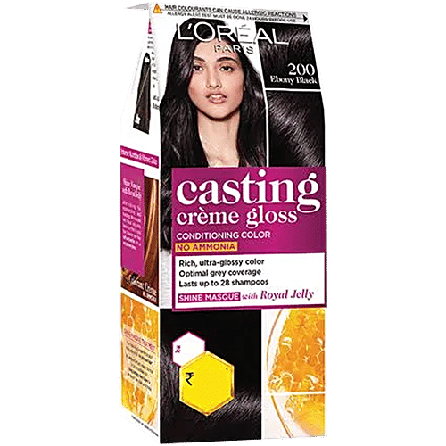 L'Oreal  Paris Casting Crème Gloss 200 Ebony Black – 45g Small Pack Buy at Indicrest