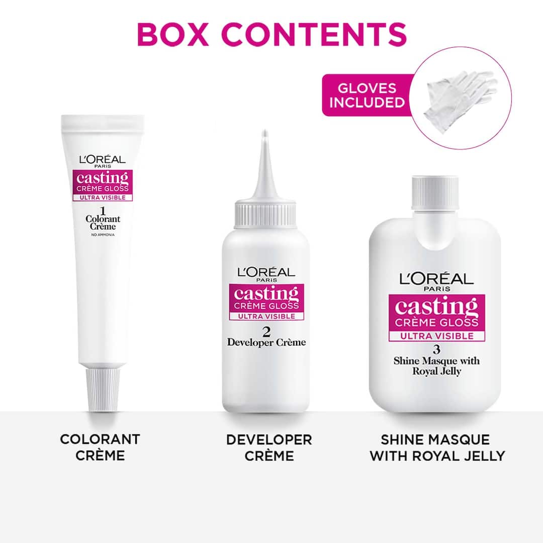 L'Oreal  Paris Casting Creme Gloss Hair Color 500 Medium Brown (87.5g+72ml)6