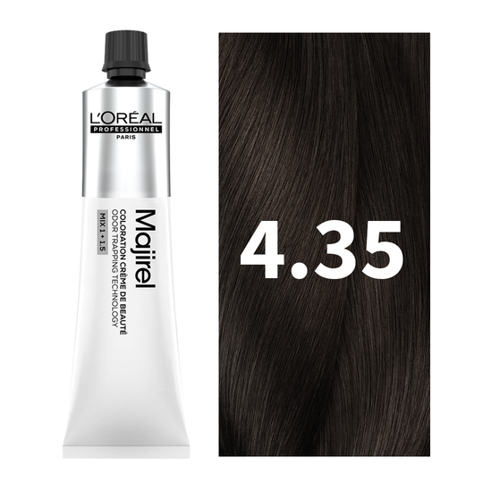 L'Oreal Professionnel Paris - Majirel - 4.35 (Gold Mahogany Brown) Hair Color, 49.5 g Indicrest Buy at Indicrest