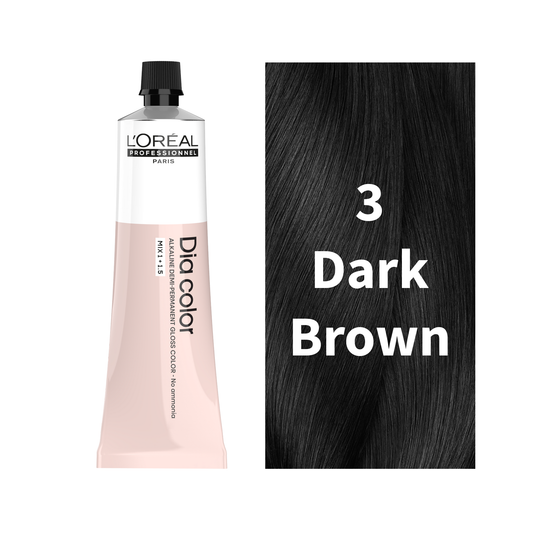 L'Oreal Professionnel Paris Dia Color 3-Dark Brown Hair Color, 60ml Buy at Indicrest
