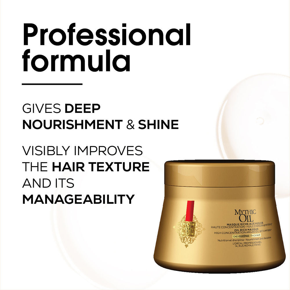 L'Oreal Professionnel Paris Mythic Oil Argan Oil Rich Hair Masque, 200ml