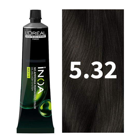 L'Oreal Professionnel Paris iNOA – 5.32 (Light Golden Iridescent Brown) Ammonia-Free Hair Color, 60g at Indicrest Buy at Indicrest