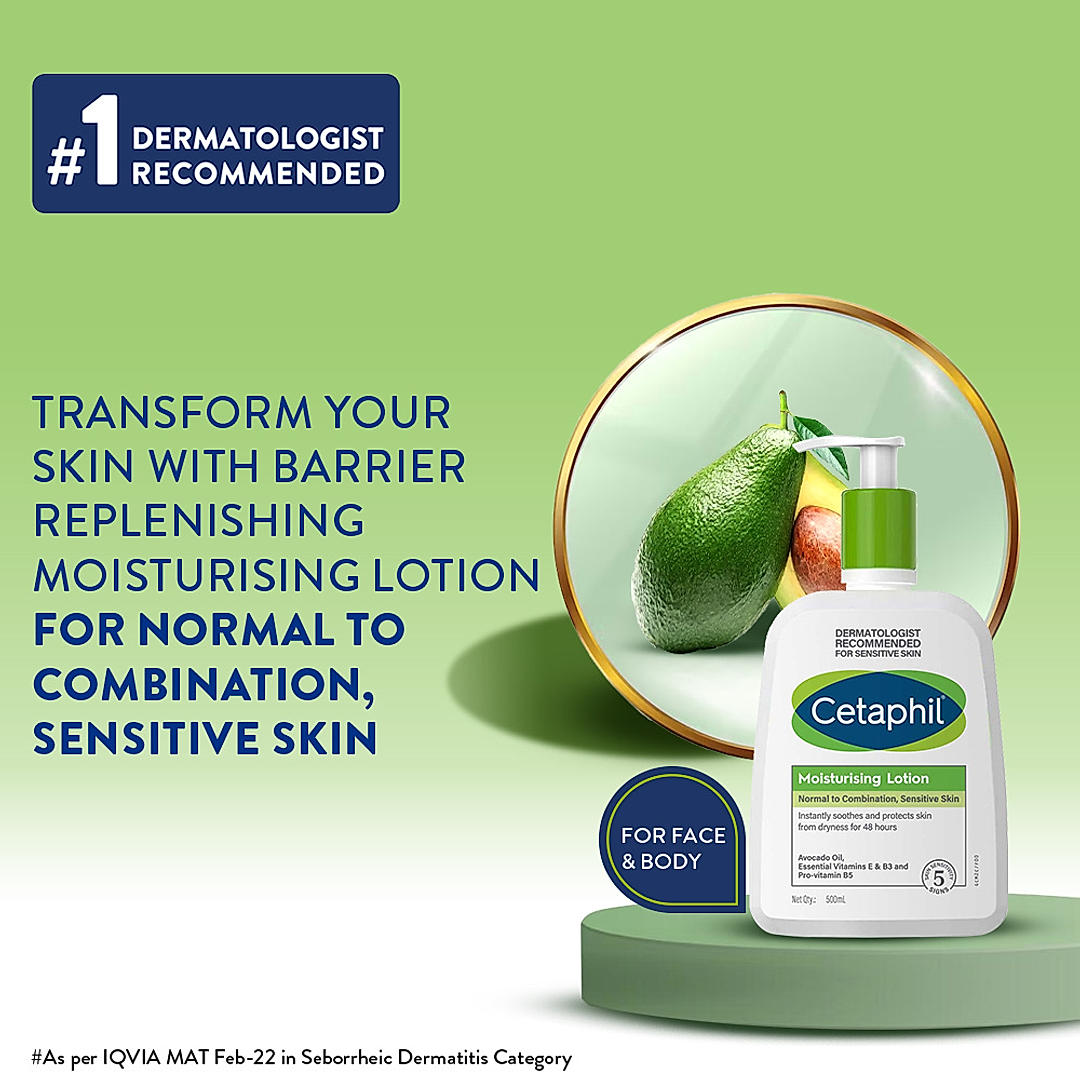 Large 500ml Cetaphil lotion for dry to normal skin